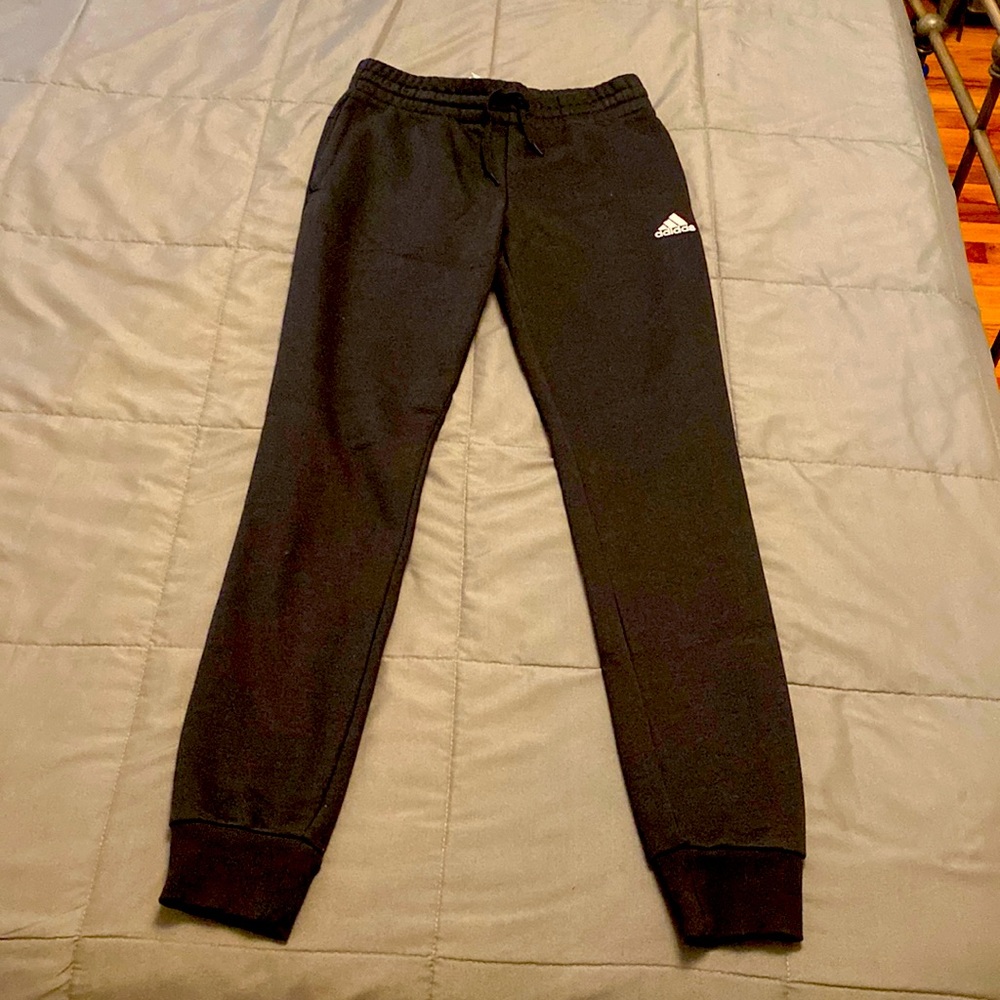 Black adidas joggers